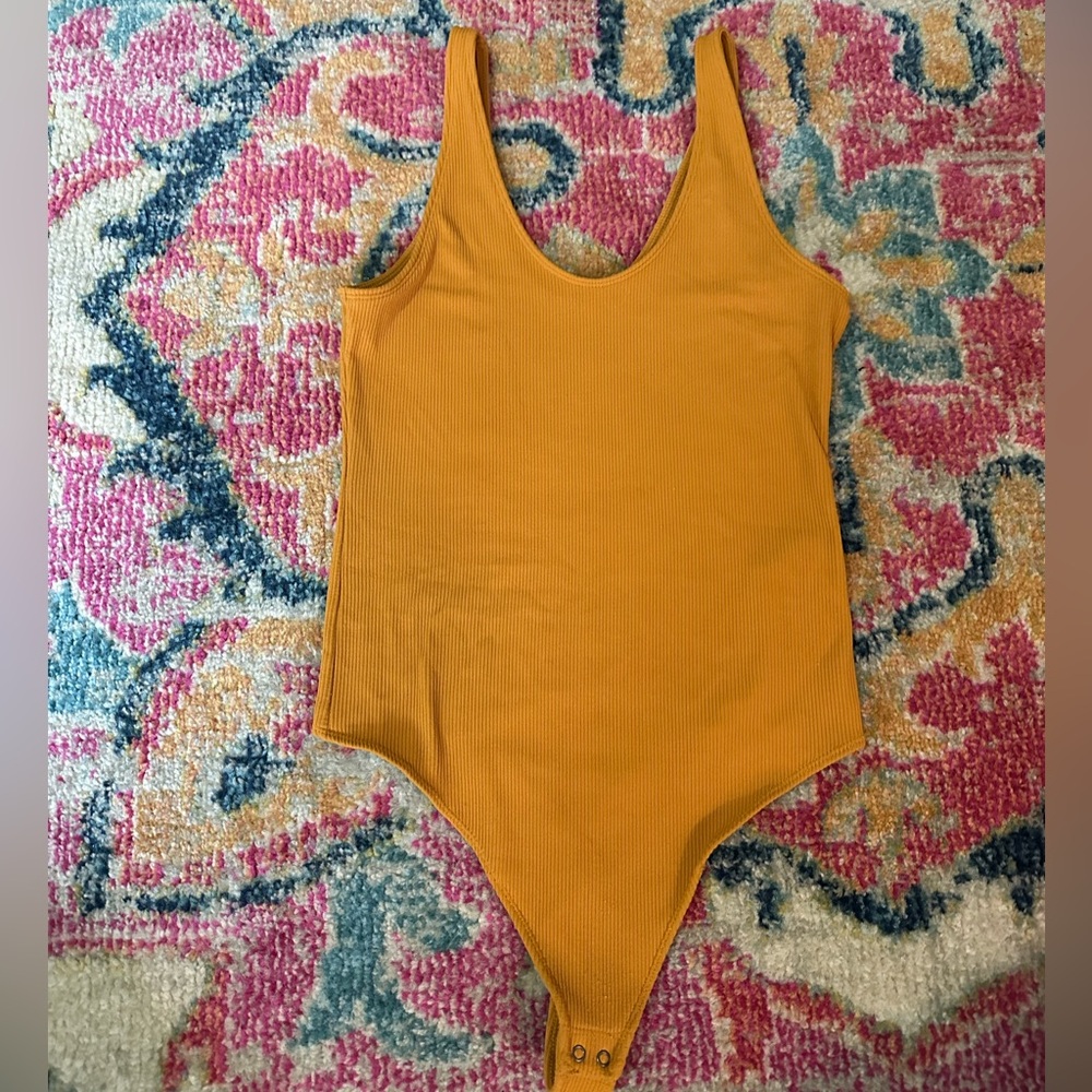 Abercrombie & Fitch Yellow Bodysuit One Piece